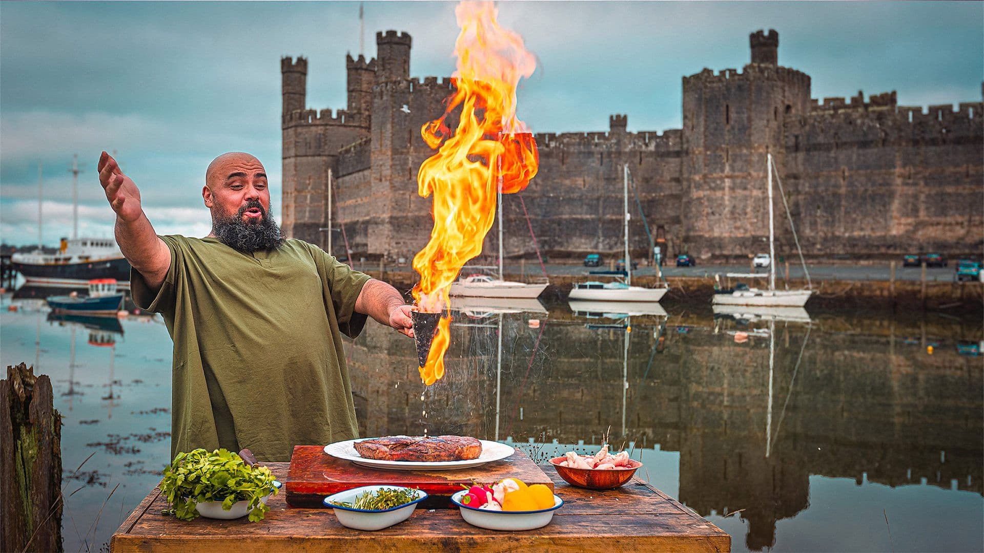 Flaming Feasts backdrop