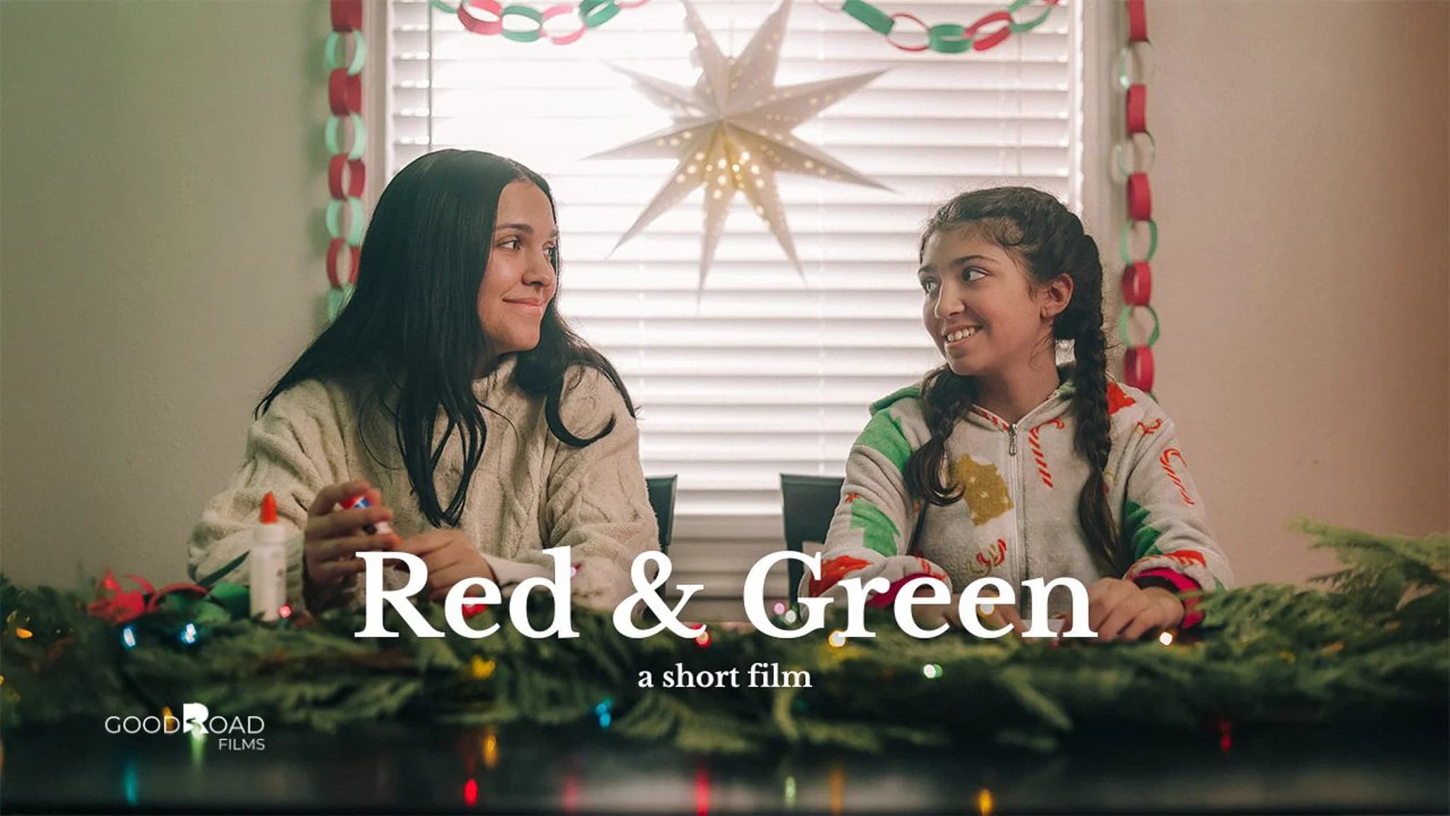 Red and Green backdrop