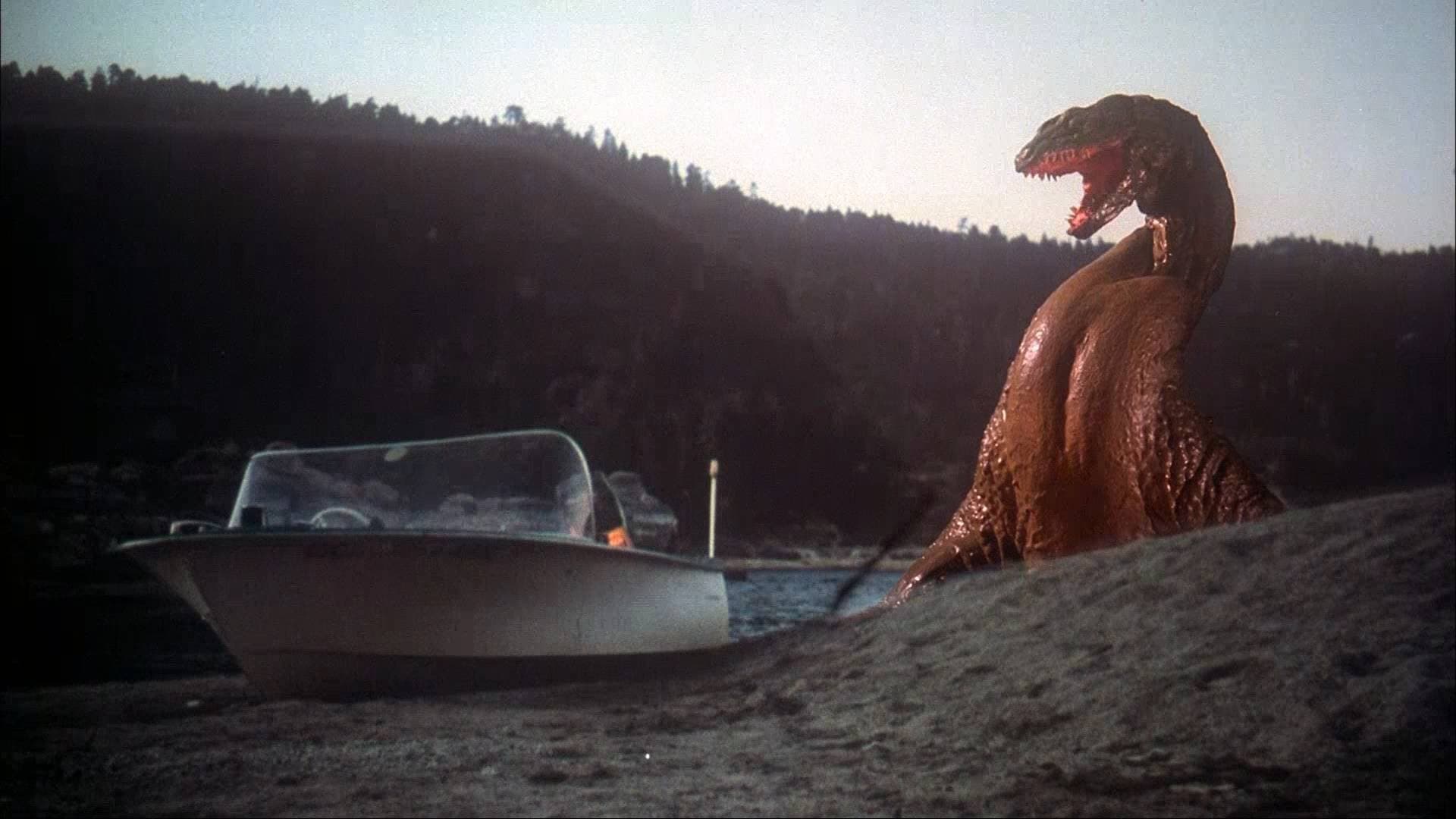 The Crater Lake Monster backdrop