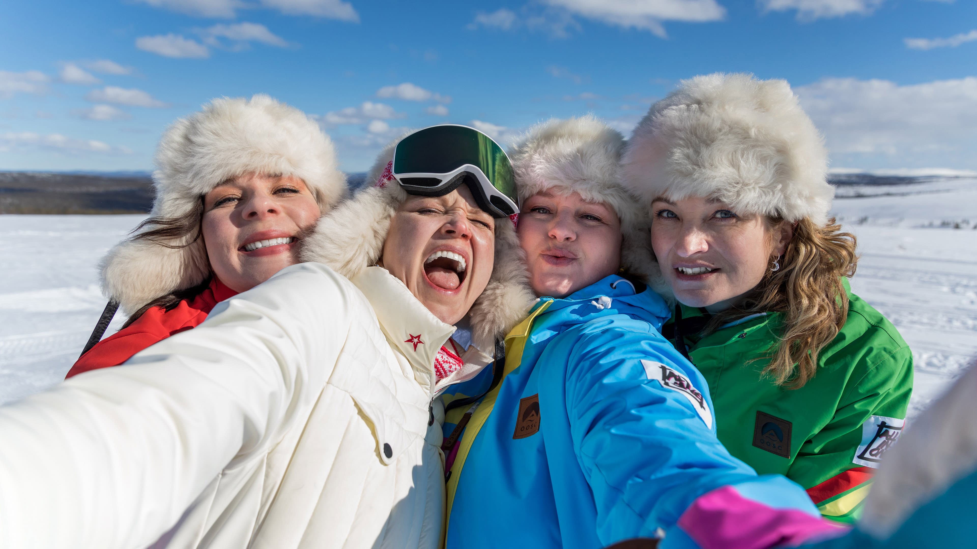 Ski Girls backdrop